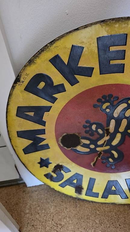 Schilder: Salamander schuh werbeschild um 1930 – Gebraucht aus Ettingen von 1964erNachtzugfahrer