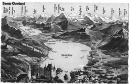 Panoramakarte Thun und Thunersee etc.