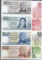 Argentina noten 6 stück UNC