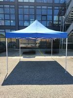 Tonnelle pliable 3x3m bleu de marché professionnelle +housse