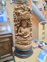 Buddha Statue, Holzschnitzerei, Handarbeit, ca. 40 cm (D1)