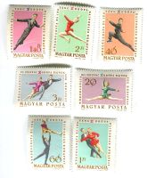Briefmarken "Eiskunstlauf". Ungarn.