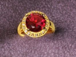 Bague Cœur de Grenat