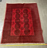 Handgeknüpfter Afghan Buchara Orientteppich 160 × 196 cm Rot