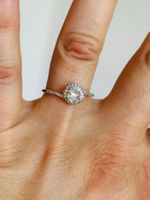 Bague élégante avec zircone cubique - Taille 56