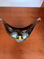 Dekorative indische Schale Metall bemalt Vintage Zustand
