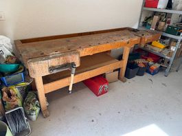 Massive Hobelbank / Schreinerbank 220 cm