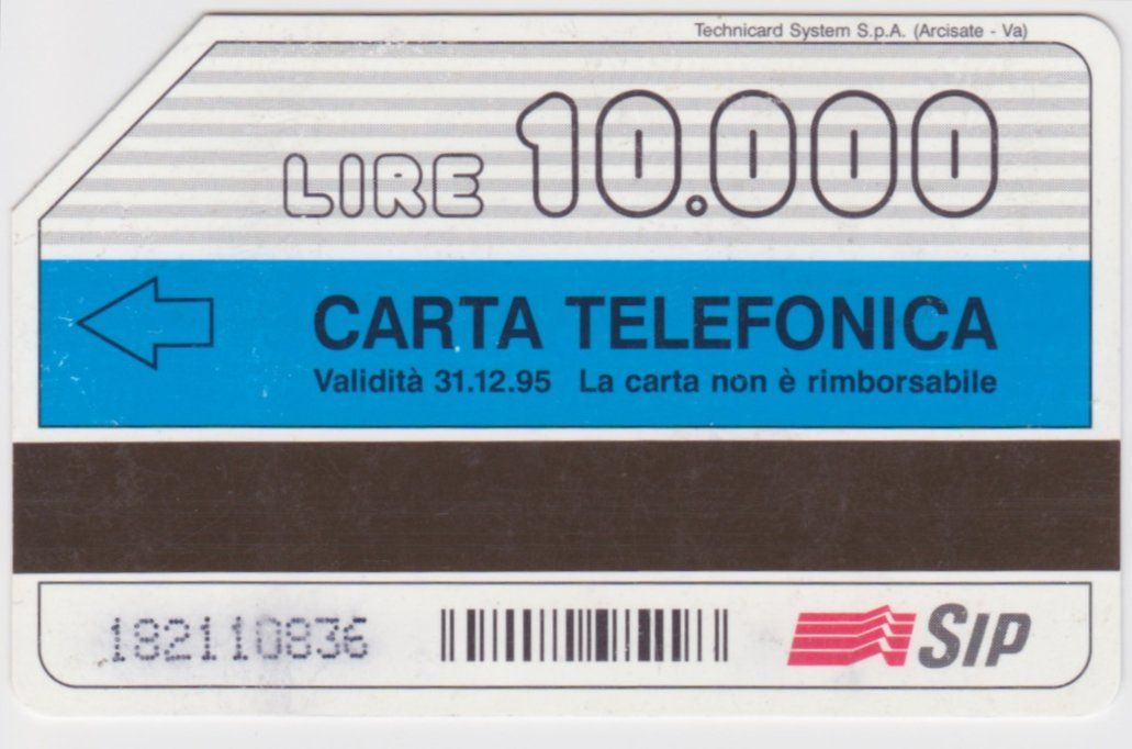 Schede telefoniche: Telefonkarte Italien SIP – Usato da Losone venduto da pbsw 1