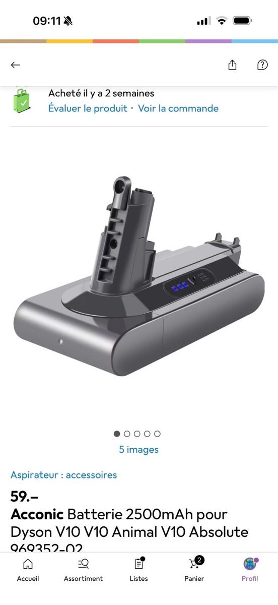 Dyson Akkus & Batterien: Batterie Dyson V10 – Neu und originalverpackt aus Cheseaux-sur-Lausanne von emcy78 5