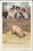 Ach wenn du wärst mein Eigen.. Schwein und drei Damen