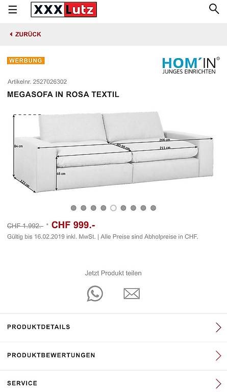 Divani: Sofa in Altrosa Chouch – Usato da Hindelbank venduto da Ghost_11 2