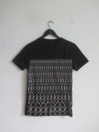 BERSHKA - T-Shirt schwarz-weiss XS