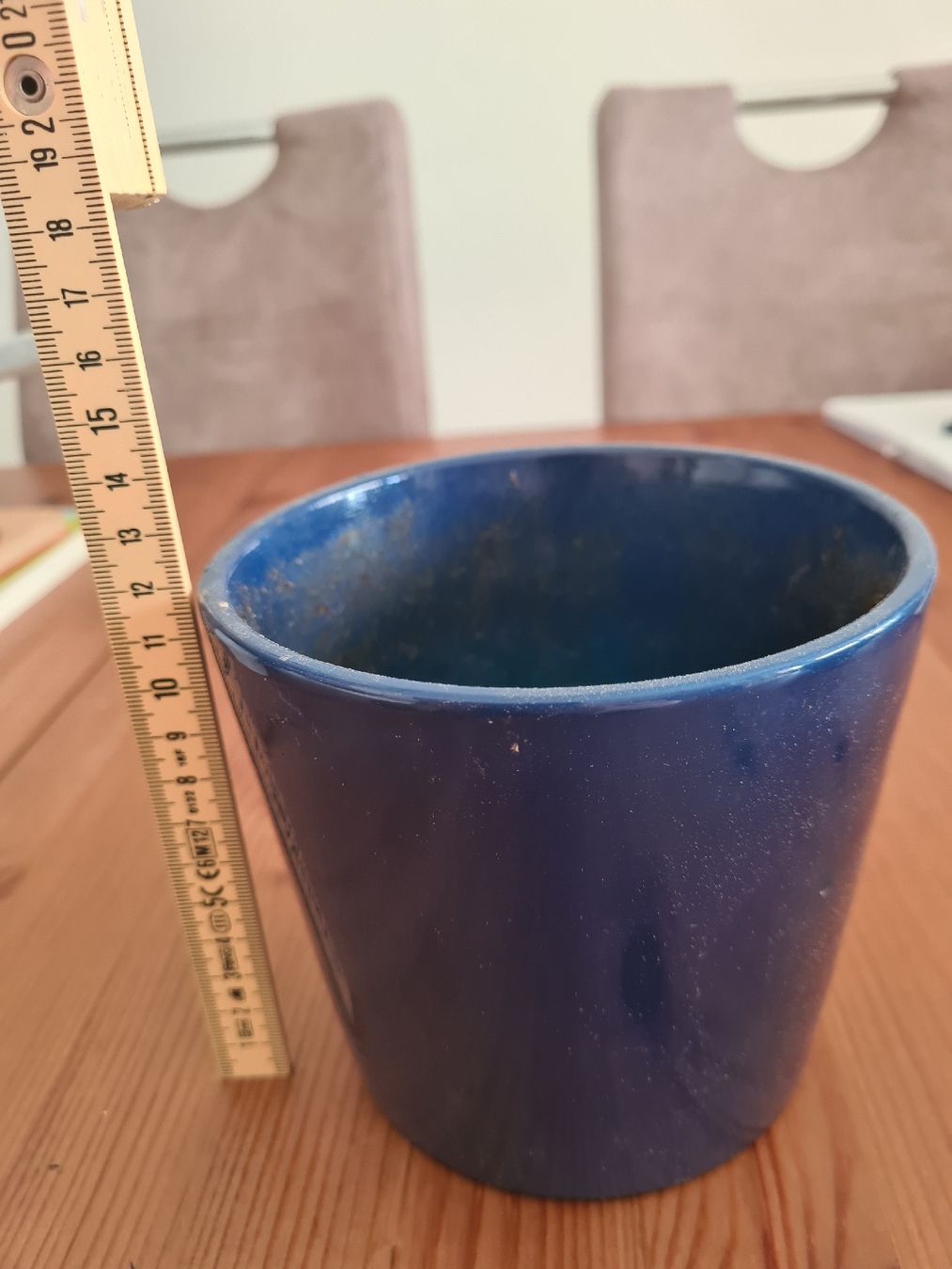 Vasi per fiori: Blauer Übertopf / Blumentopf, Ø 13cm – Usato da Horw venduto da Mirii91 1