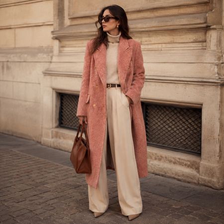 👍MANGO Mantel Wollmantel rosa 38-40 NEU Fr.279.95