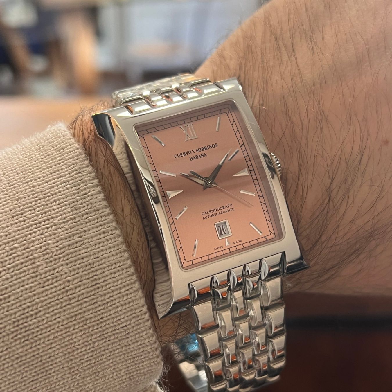 Orologi: Cuervo Y Sobrinos Esplendidos Salmon Dial A2412/2 – Usato da Carouge GE venduto da Watchaser 3