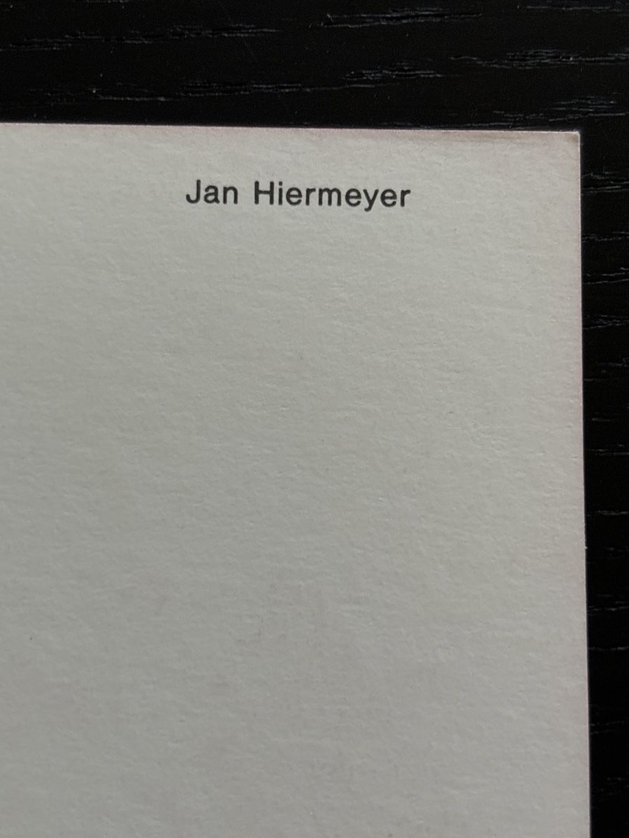 Autografi: Signierte Autogrammkarte Jan Hiermeyer – Usato da Uetendorf venduto da hoisle 1