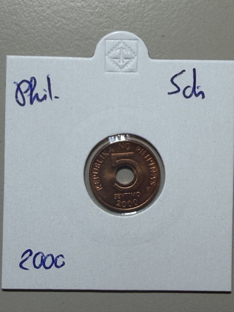Toutes les monnaies: Philippines- 5 cents - 2000 – D'occasion à Payerne par Mike1682