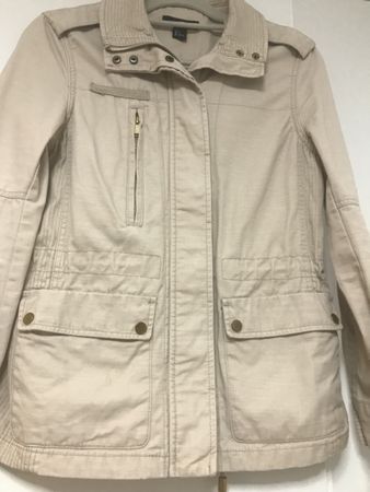 H&M Jacke Damen Gr 36 beige Übergangsjacke, Frühling