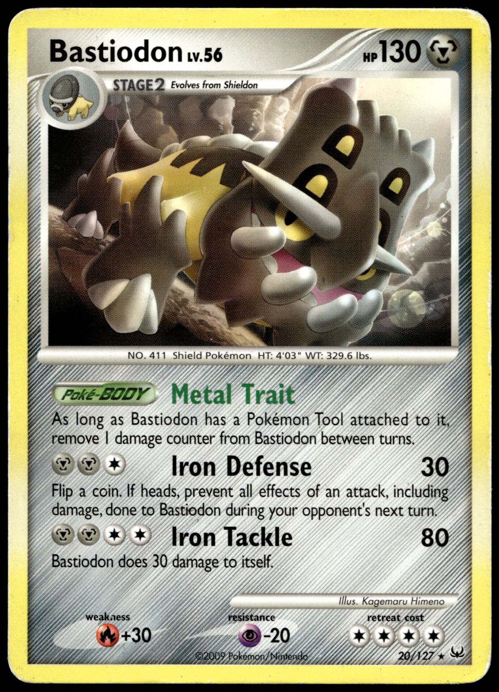 Pokémon Carte collezionabili: Bastiodon 20/127 Rare Pokémon Platinum Base Set – Nuovo (secondo la descrizione) da Uster venduto da Madame_Cards