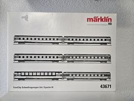 Märklin H0 43671 - SBB EC-Wagen Set 6-teilig - Panoramawagen