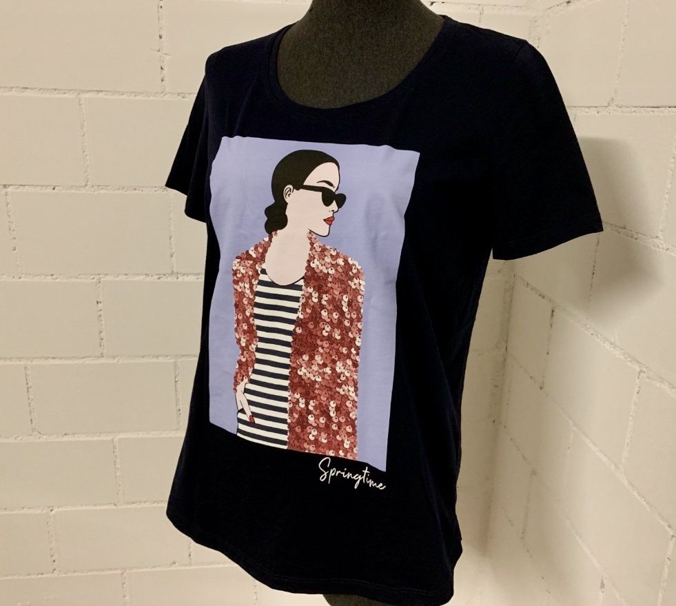 T-shirt: Kenny S. Navy Damen Print – Usato da Baden venduto da Tiffany6878 2