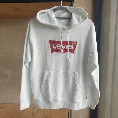 🐸 LEVI'S HOODIE KAPUZENPULLOVER PULLOVER WEISS S LEVIS