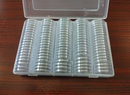 2x Aufbewahrungsbox für 100 Münzen 30mm - Boite de monnaie