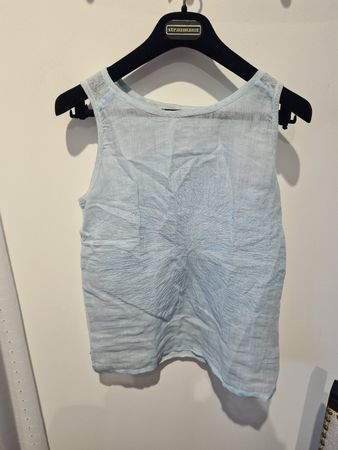 Damen Top hellblau Grösse S Marke NILE Leinen Mischung