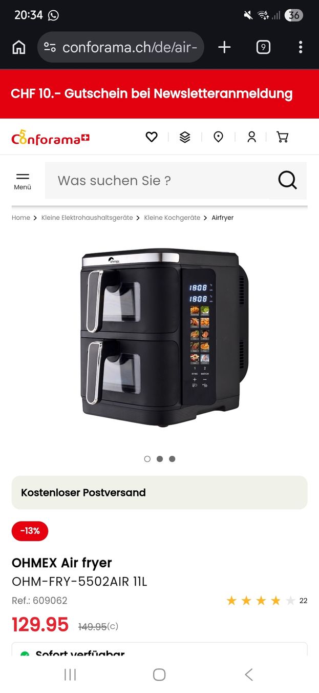 Ohmex Elettrodomestici da cucina: Heissluftfritteuse – Usato da Neukirch-Egnach venduto da melinanowak 1