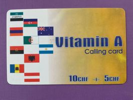Prepaid Telefonkarte. Vitamin A
