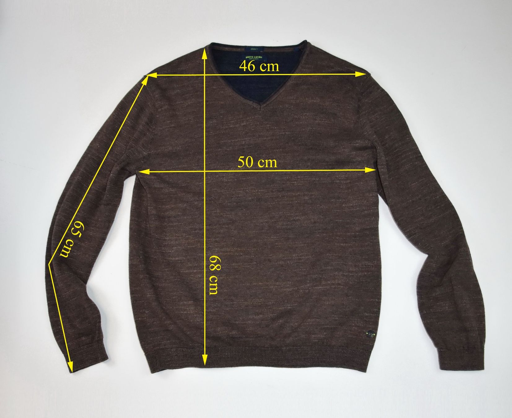 Pierre Cardin Maglioni & Felpe: Pierre Gardin Herren Pullover V-Neck Denim /braun/Gr.M – Usato da Wohlenschwil venduto da ABC-Vintage 9