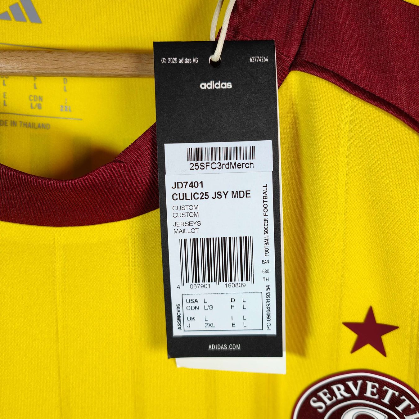 Adidas Leibchen & Hosen: Original 2025-26 Servette Third Trikot Rouiller – Gebraucht aus Martigny von eternalpitch 5