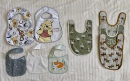 9er Set Baby Lätzchen (Winnie Pooh, Safari & mehr)
