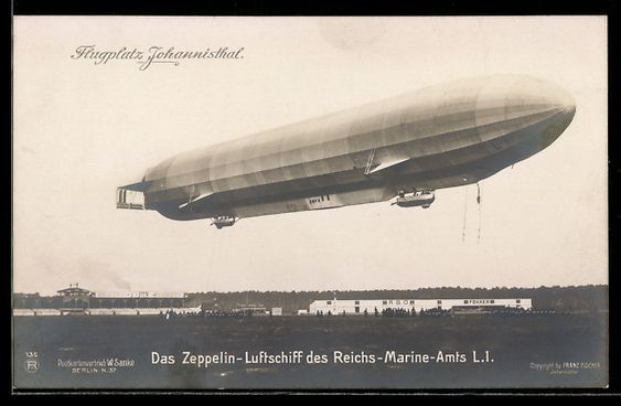 Ansichtskarten: Berlin-Johannisthal, Flugplatz, Zeppelin – Gebraucht aus Berlin von bartko-reher