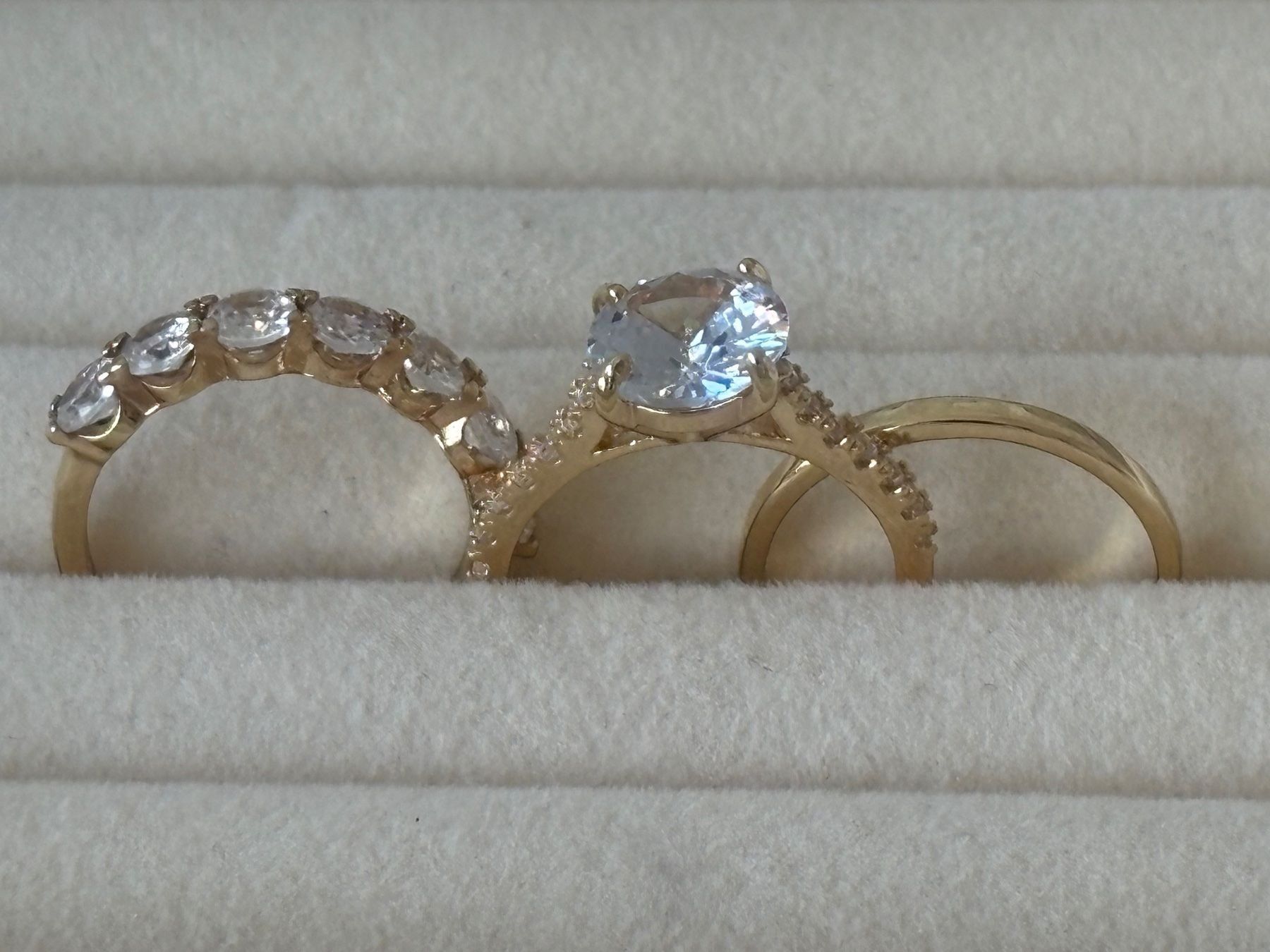 Ringe: Luxus Elegante Trio Gr:18/8 Ring   Farbe: Gold – Neu (gemäss Beschreibung) aus Bremgarten AG von nullpunktnull 3
