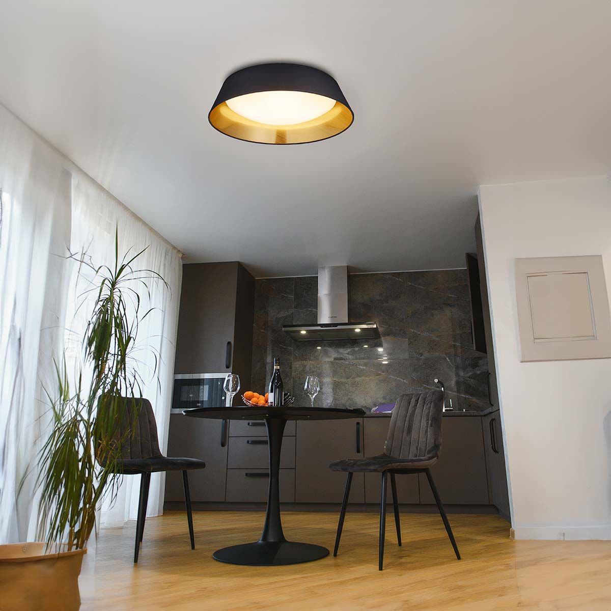 Lampadari & plafoniere: LED Deckenleuchte, Schwarz, 45 cm Ø – Nuovo (secondo la descrizione) da Kreuzlingen venduto da Smart-Light 1