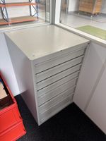 Schubladenschrank Metall grau 7 Schubladen mit Schlüssel