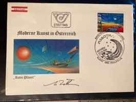 Österreich 1981 ill. Ersttagsbrief Moderne Kunst O. Asboth