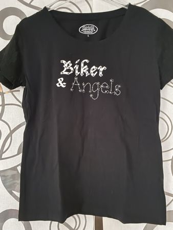 Schwarzes Biker T Shirt