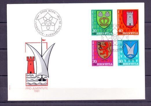 Tutti i francobolli: CH FDC Pro Juventute Satz 1981 – Nuovo e nell'imballaggio originale da Koblenz venduto da Markenhimmel
