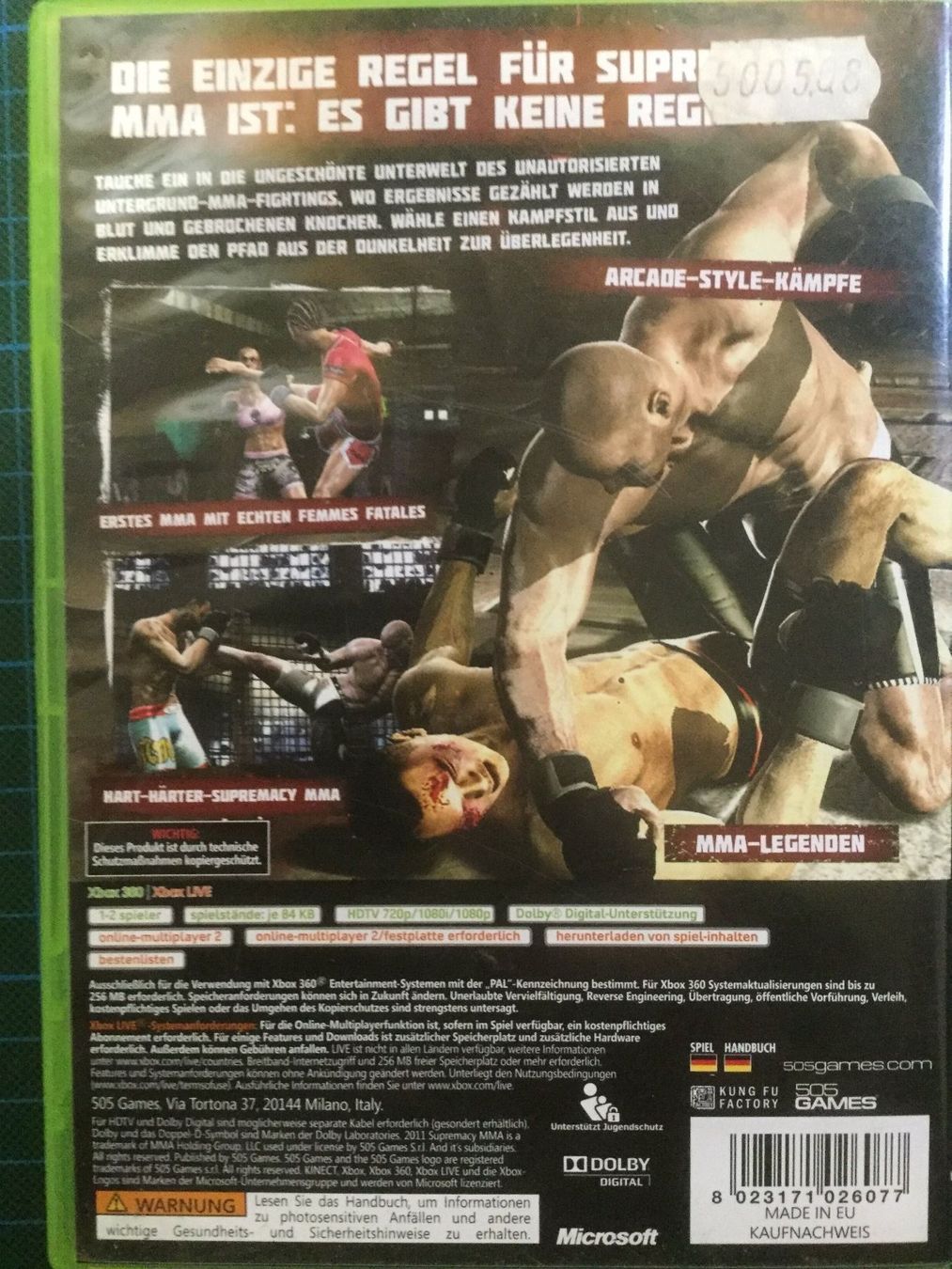 Microsoft Spiele: Supremach MMA XBOX 360 Spiel – Gebraucht aus Derendingen von Gaston.J 3