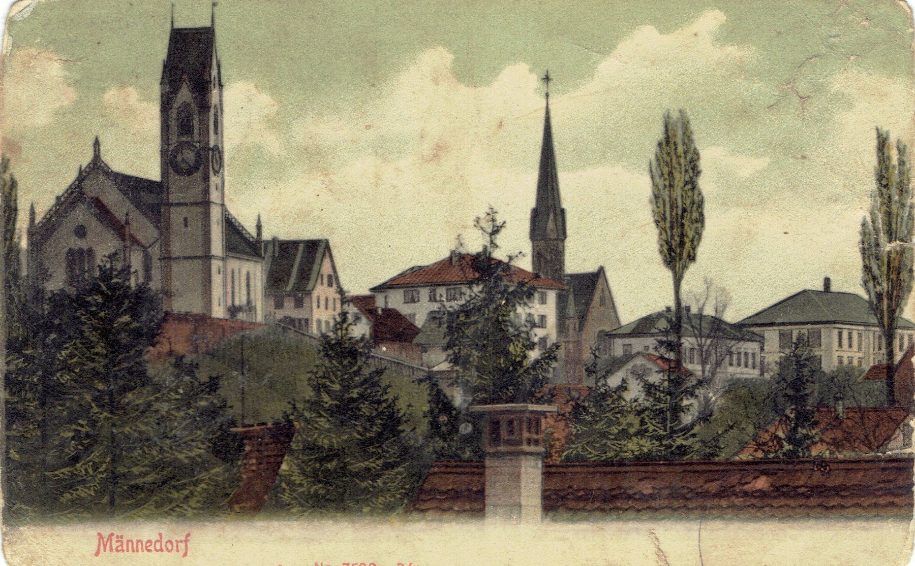 Ansichtskarten: Männedorf ZH, um 1900 – Gebraucht aus Otelfingen von Schmitte9