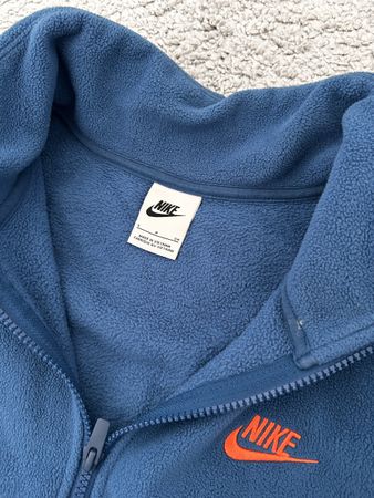 Pull Nike bleu avec fermeture éclair taille S