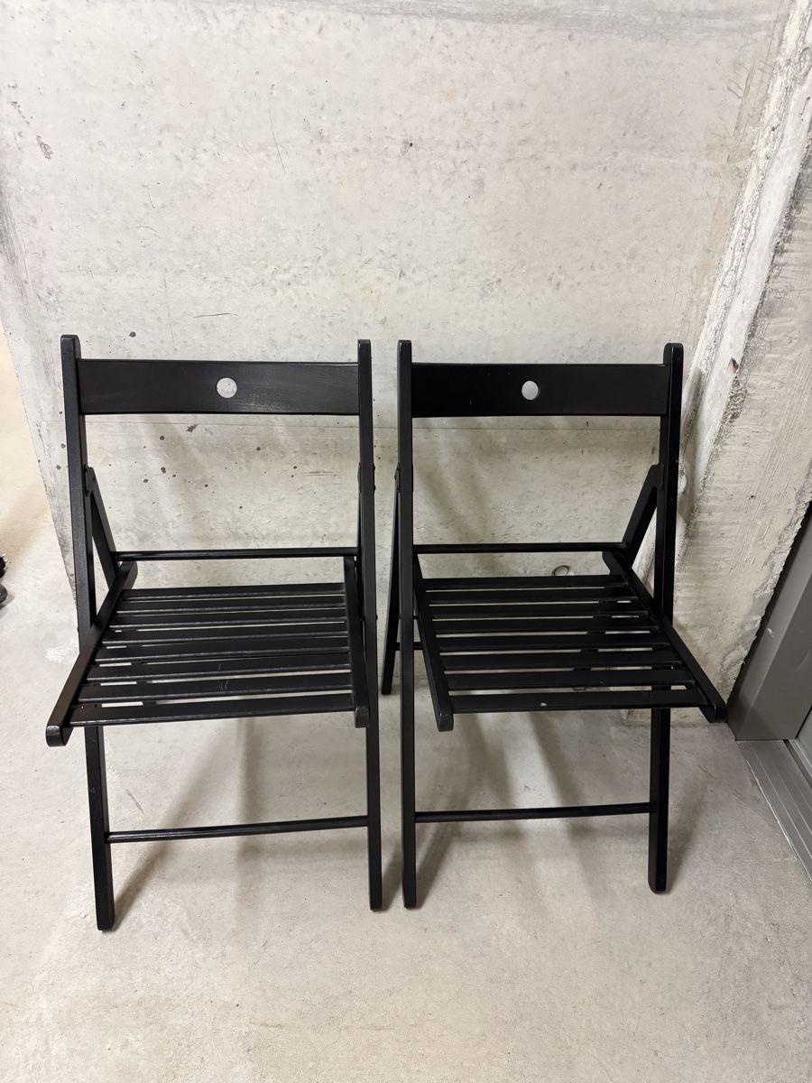 Ikea Sedie: 2 Stk. IKEA TERJE Klappstuhl schwarz  – Usato da Winterthur venduto da ste_5vfj