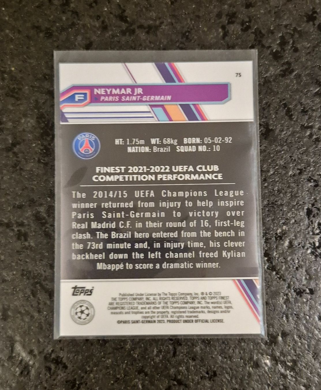 Topps Carte collezionabili: Neymar Jr. - PSG - Topps – Nuovo (secondo la descrizione) da Burg AG venduto da Danoe 1
