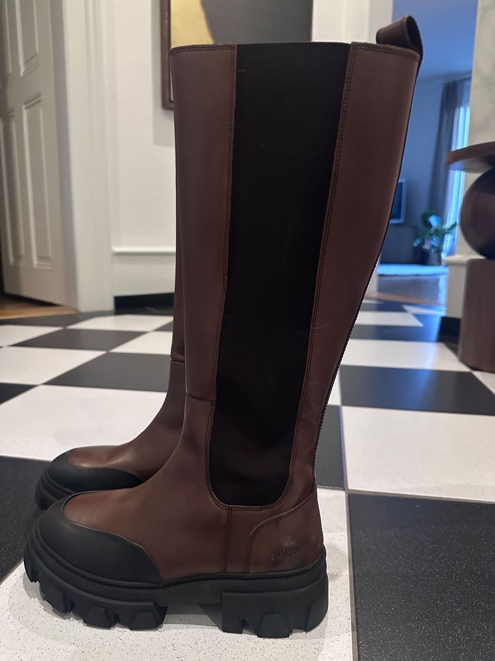 Joop Scarpe da donna: Joop! Lederstiefeln marron, Grösse 38 – Usato da Bern venduto da Yersinia03 8