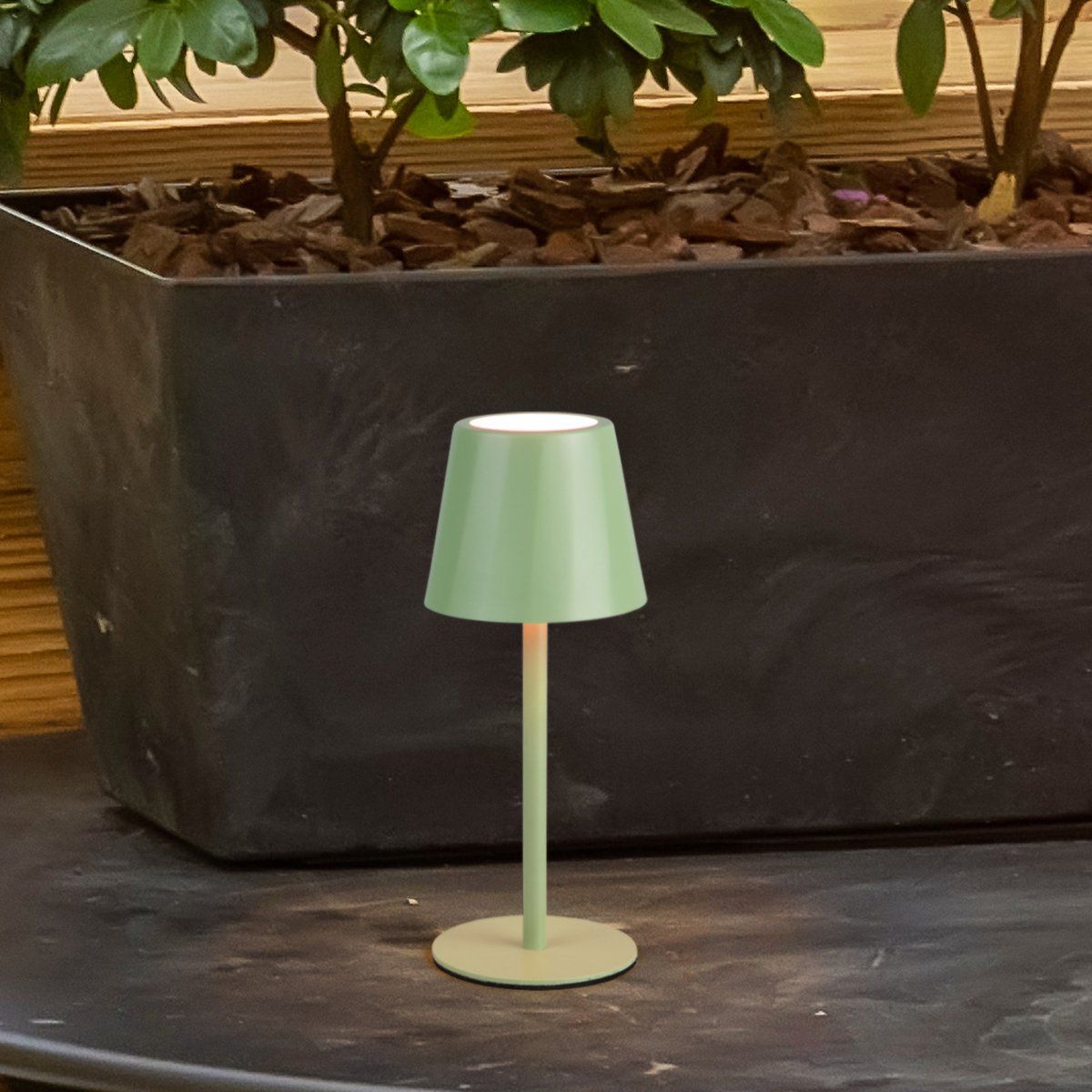 Lampade: Aussen LED Tischleuchte IP44, 21 cm Höhe – Nuovo (secondo la descrizione) da Kreuzlingen venduto da Smart-Light 1