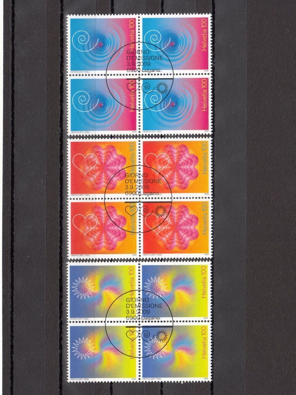Alle Briefmarken: SBK 1320 - 1322 im 4er-Block mit ET – Gebraucht aus Bürglen TG von StampGraf