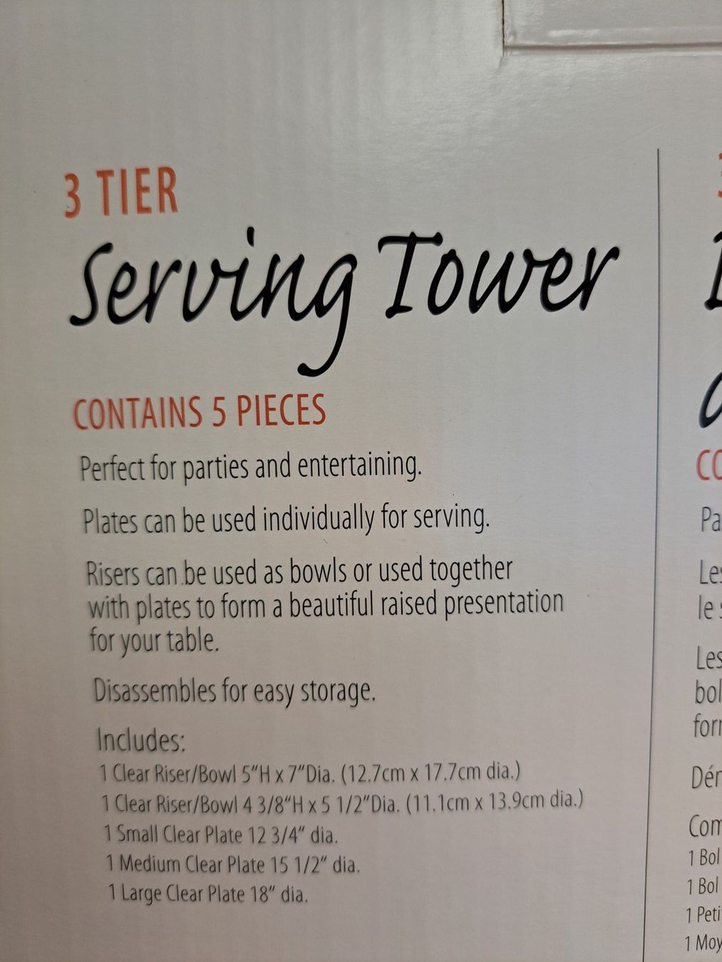 Piatti di portata: Etagere "creativeware 3 tier serving tower" Servierplatten – Nuovo e nell'imballaggio originale da Hauptwil venduto da maexchen71 3