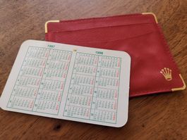 Rolex Kartenetui Leder Vintage  90er Jahre mit Kalender
